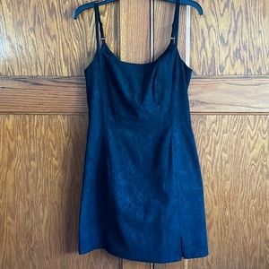 Express snakeskin minidress with leg slit